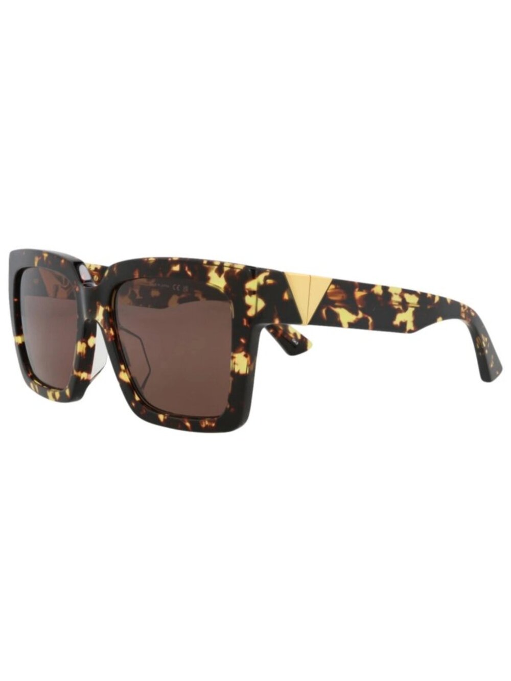 New Bottega Veneta Women's Sunglasses Square Rectangle Acetate Frame Havana Eyew